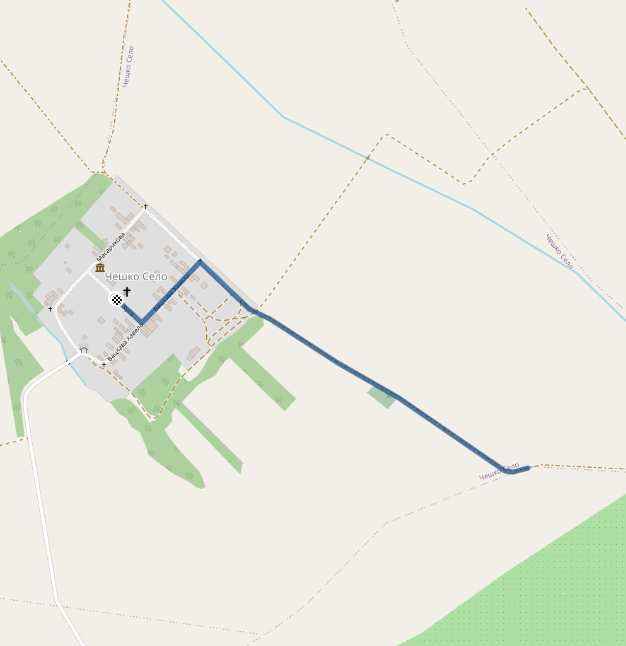 Mapa závodu 5 km - Češko Selo | Sokolský běh republiky