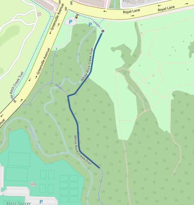 Mapa dětskéhp závodu 1 km a 500 m - Dallas | Sokolský běh republiky